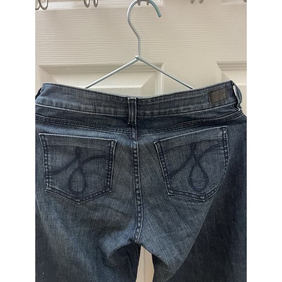 Juicy Couture Flare Leg Jeans Blue Dark Wash, Size 29 Y2K New With Tag NWT $210 - Picture 9 of 14